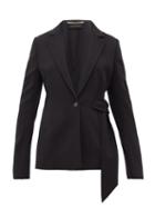 Matchesfashion.com Roland Mouret - Belair Belted Single-breasted Blazer - Womens - Black