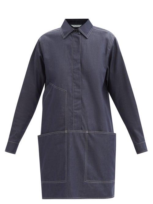 Max Mara - Billy Dress - Womens - Dark Denim