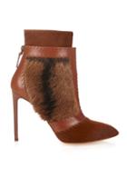 Francesco Russo Calf-hair And Leather Ankle Boots