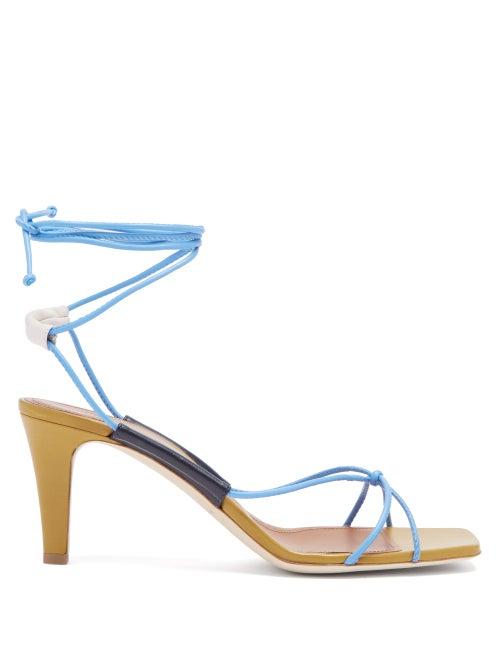 Matchesfashion.com Malone Souliers - X Roksanda Camilla Leather Sandals - Womens - Blue Multi