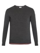Moncler Extended-hem Crew-neck Wool Sweater