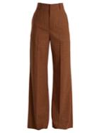 Chloé Checked Wide-leg Twill Trousers