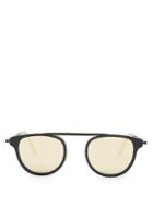 Garrett Leight Van Foldable Aviator Mirrored Sunglasses