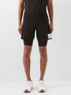 Satisfy - Layered-tight Jersey Trail Running Shorts - Mens - Black