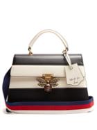 Matchesfashion.com Gucci - Queen Margaret Leather Shoulder Bag - Womens - Black White