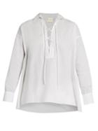 Matchesfashion.com Nili Lotan - Shiloh Cotton Poplin Shirt - Womens - White