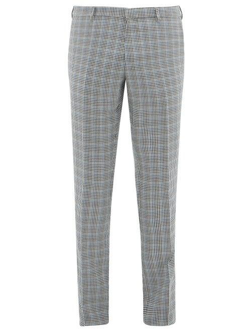 Matchesfashion.com Paul Smith - Houndstooth Wool Blend Tailored Trousers - Mens - Multi