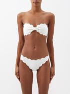 Marysia - Antibes Scalloped Bandeau Bikini Top - Womens - Off White
