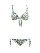 Matchesfashion.com On The Island - Los Roques Floral Print Bikini - Womens - Green Print