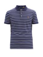 Matchesfashion.com Polo Ralph Lauren - Striped Pima Cotton-jersey Polo Shirt - Mens - Navy Multi