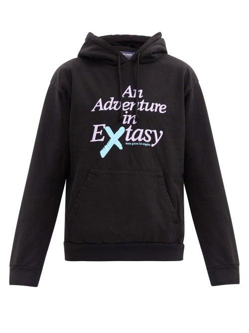 Matchesfashion.com Noon Goons - Exastsy Printed Cotton-jersey Hooded Sweatshirt - Mens - Black