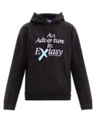Matchesfashion.com Noon Goons - Exastsy Printed Cotton-jersey Hooded Sweatshirt - Mens - Black