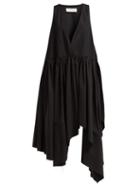 Matchesfashion.com Marques'almeida - Handkerchief Hem Taffeta Dress - Womens - Black