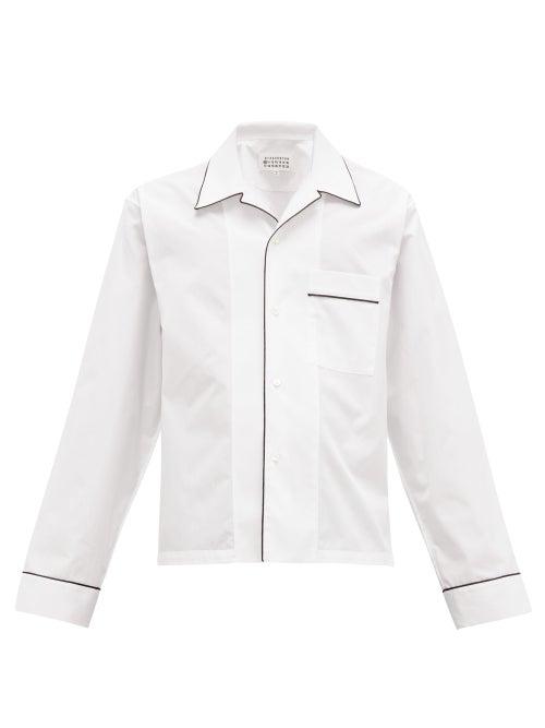 Matchesfashion.com Maison Margiela - Patch Pocket Cotton Shirt - Mens - White