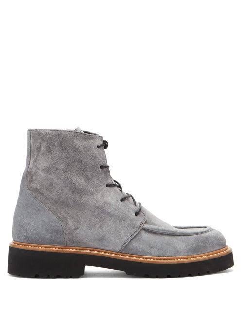 Matchesfashion.com Rupert Sanderson - Vesper Suede Ankle Boots - Womens - Grey