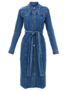 Rejina Pyo - Sasha Organic-cotton Denim Shirt Dress - Womens - Mid Denim