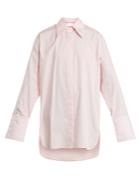 Helmut Lang Cut-out Detail Oversized Cotton Shirt