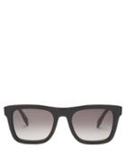 Matchesfashion.com Alexander Mcqueen - Rectangular Acetate Sunglasses - Womens - Black