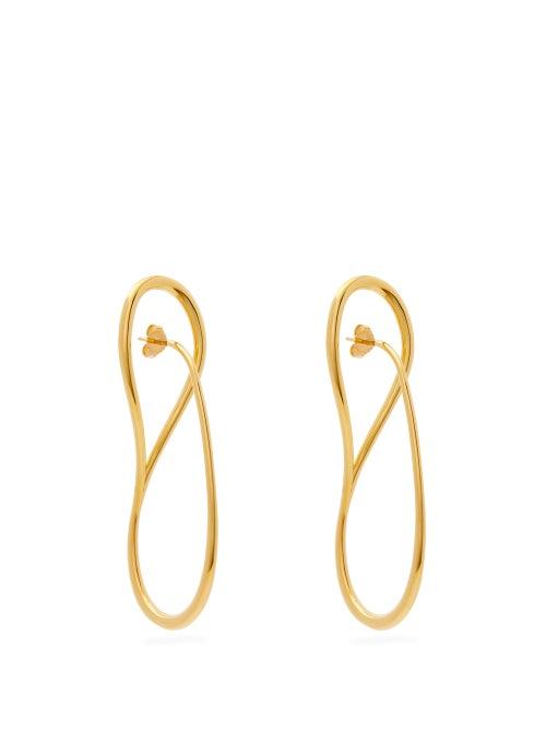Matchesfashion.com Charlotte Chesnais - Needle 18kt Gold Vermeil Earrings - Womens - Gold