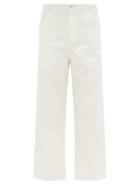 Matchesfashion.com Raey - Wide-leg Cotton And Linen-blend Trousers - Mens - Cream