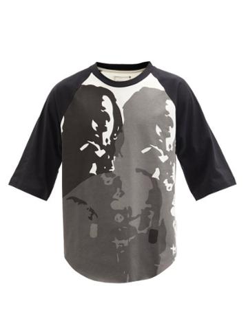 Youths In Balaclava - Lemmy-print Cotton-jersey T-shirt - Mens - Black White