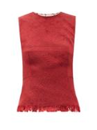 Matchesfashion.com Marine Serre - Moon Salutation Upcycled-carpet Top - Womens - Red