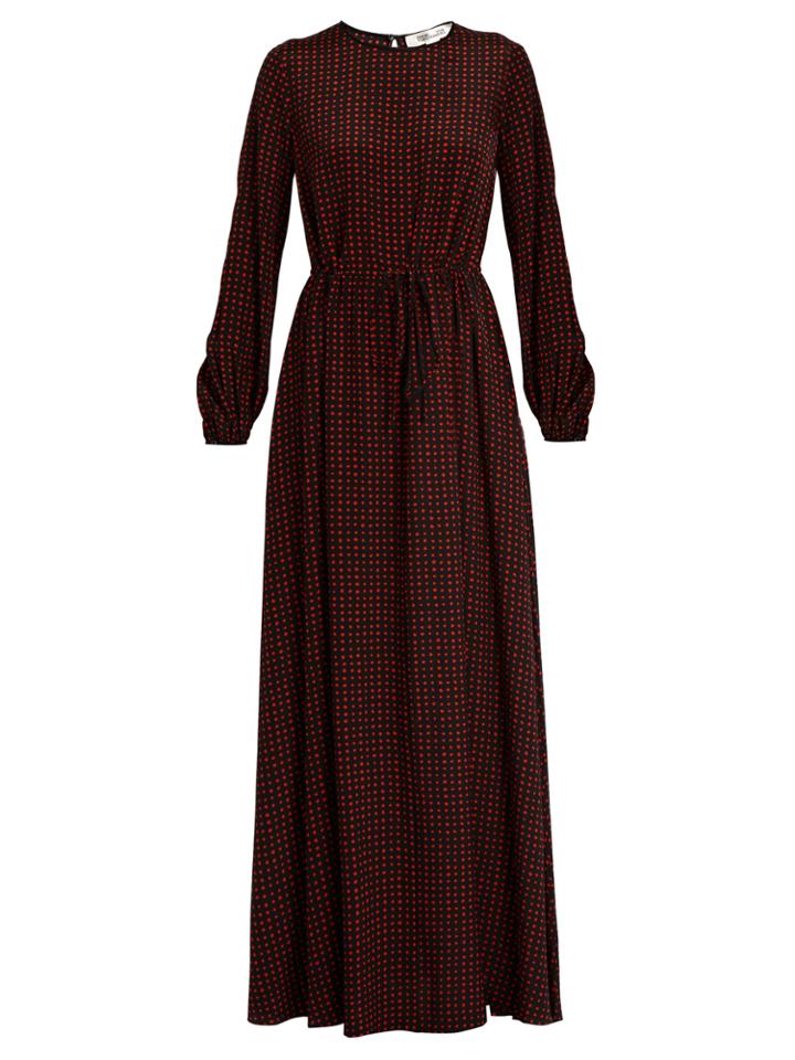 Diane Von Furstenberg Ferma-print Silk Maxi Dress