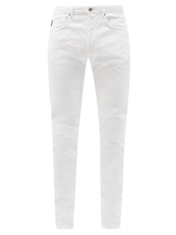 Matchesfashion.com Incotex - Cotton-blend Slim-leg Chino Trousers - Mens - White