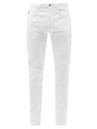 Matchesfashion.com Incotex - Cotton-blend Slim-leg Chino Trousers - Mens - White