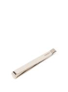 Matchesfashion.com Burberry - Check-engraved Metal Tie Bar - Mens - Silver