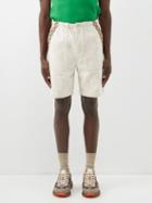Gucci - Gg-jacquard Denim Bermuda Shorts - Mens - Ivory Multi
