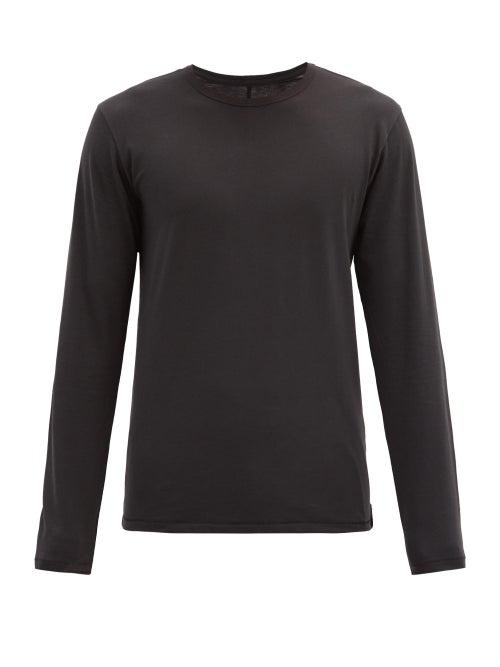 Matchesfashion.com Rag & Bone - Base Long-sleeved Organic-cotton Jersey T-shirt - Mens - Black