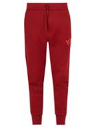 Matchesfashion.com Y-3 - Logo Print Jersey Track Pants - Mens - Red