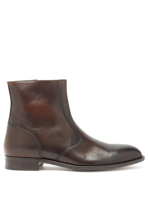 Matchesfashion.com Paul Smith - Pembury Patinated Leather Chelsea Boots - Mens - Brown