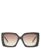 Matchesfashion.com Le Specs - Discomania Oversized Square Acetate Sunglasses - Womens - Black