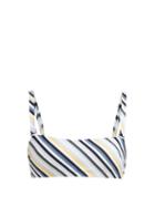 Matchesfashion.com Asceno - Striped Technical Seersucker Bikini Top - Womens - Blue Stripe