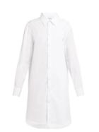 Matchesfashion.com Maison Margiela - Metallic Panelled Cotton Poplin Shirtdress - Womens - White Multi