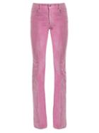 Matchesfashion.com Gucci - Mid Rise Flared Stretch Cotton Corduroy Trousers - Womens - Pink