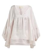 Matchesfashion.com Anaak - Airi Silk Satin Blouse - Womens - Pink