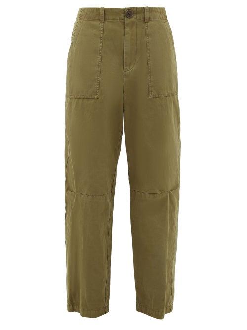 Matchesfashion.com Sea - Adalene Cotton Trousers - Womens - Khaki