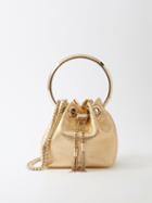 Jimmy Choo - Bon Bon Micro Leather Bucket Bag - Womens - Gold