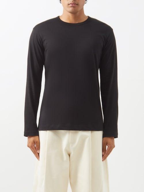 Comme Des Garons Shirt - Crew-neck Cotton T-shirt - Mens - Black