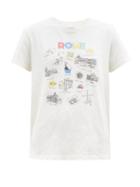 Re/done - 70s Rome-print Cotton-jersey T-shirt - Womens - White Multi