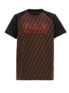 Matchesfashion.com Fendi - Ff Print Cotton Jersey T Shirt - Mens - Brown