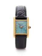Jacquie Aiche - Vintage Cartier Tank Diamond & Gold-vermeil Watch - Womens - Blue Gold
