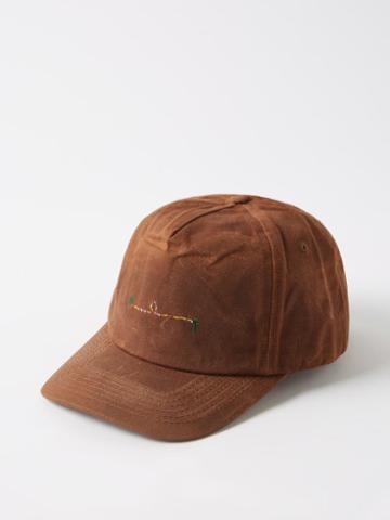 Nick Fouquet - Logo-embroidered Waxed-canvas Cap - Mens - Brown
