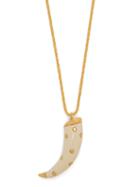 Matchesfashion.com Aurlie Bidermann - Caftan Moon Studded Gold Plated Necklace - Womens - Ivory