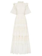 Ale Mais - Penny Pintucked Voile Dress - Womens - Ivory