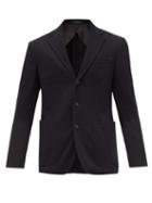 Matchesfashion.com Polo Ralph Lauren - Single-breasted Stretch-cotton Dobby Blazer - Mens - Black