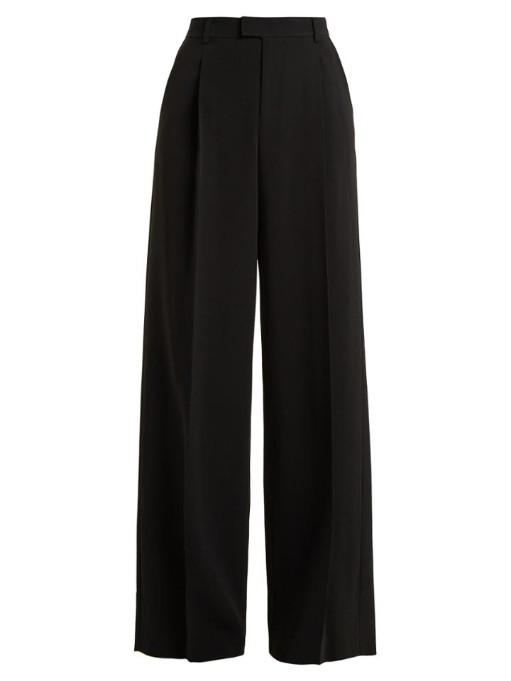 Redvalentino Wide-leg High-rise Crepe Trousers